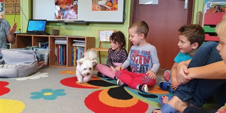 Wizyta psa- Maja w Przedszkolu 