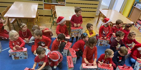 Wizyta Świętego Mikołaja w przedszkolu 
